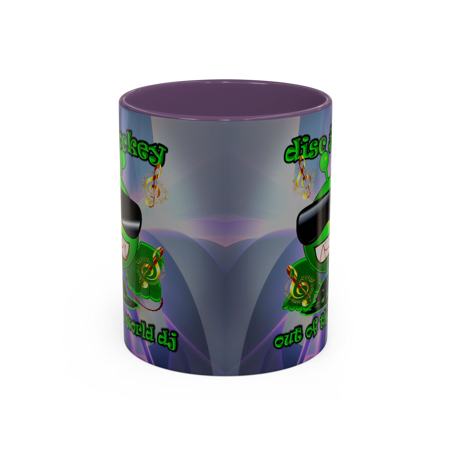 disc jockey - Accent Mug (grey-pink wave)