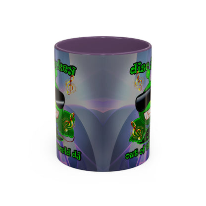 disc jockey - Accent Mug (grey-pink wave)