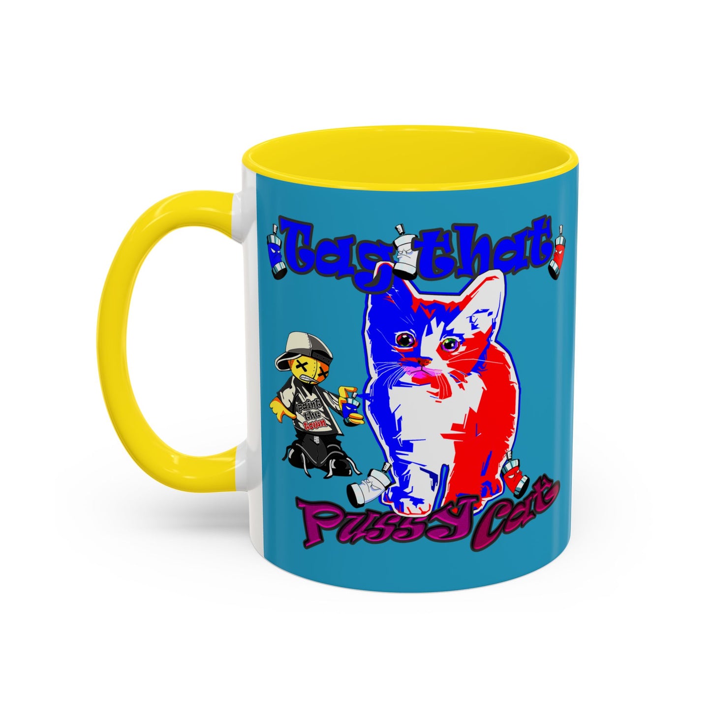 tag that - Accent Mug (turquoise)