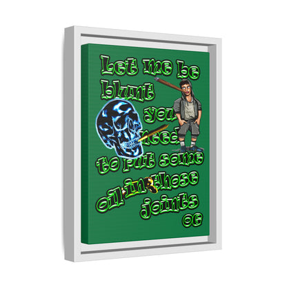 og - framed canvas art (dark green)