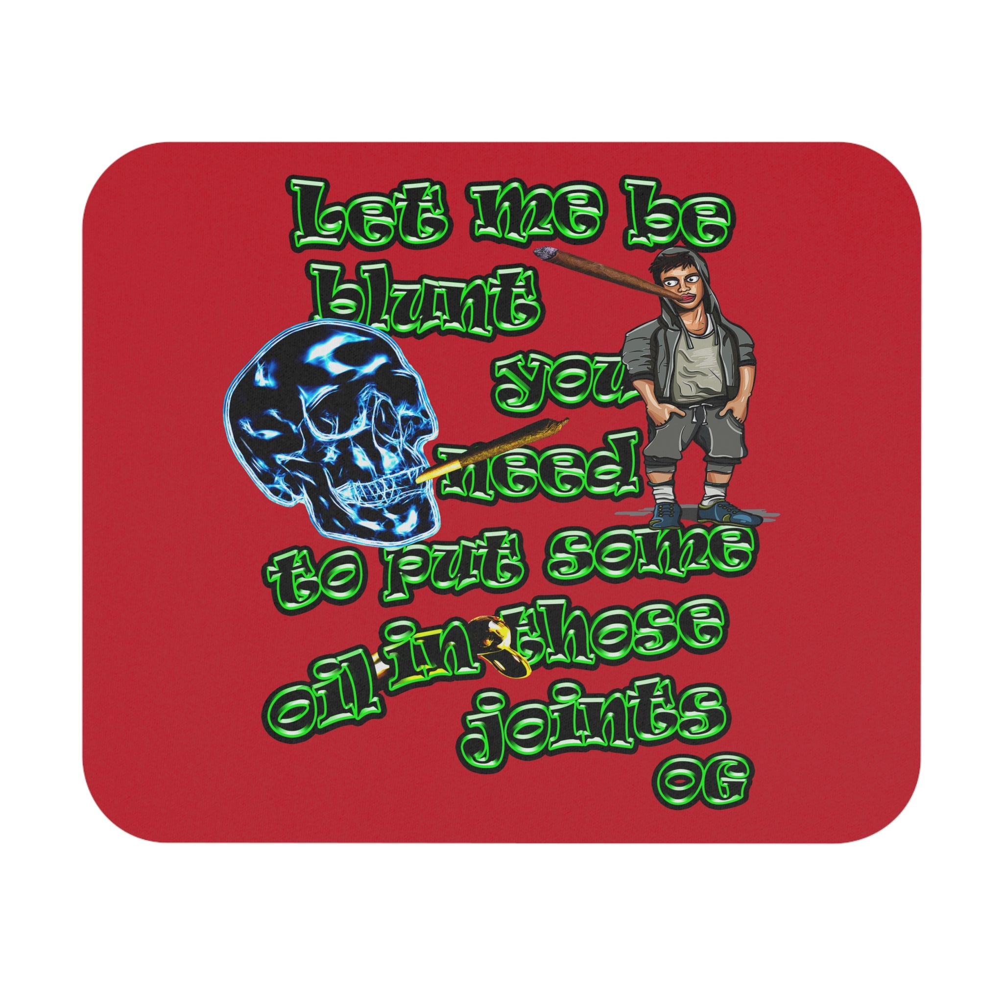 og - Mouse Pad (Rectangle) (dark red)