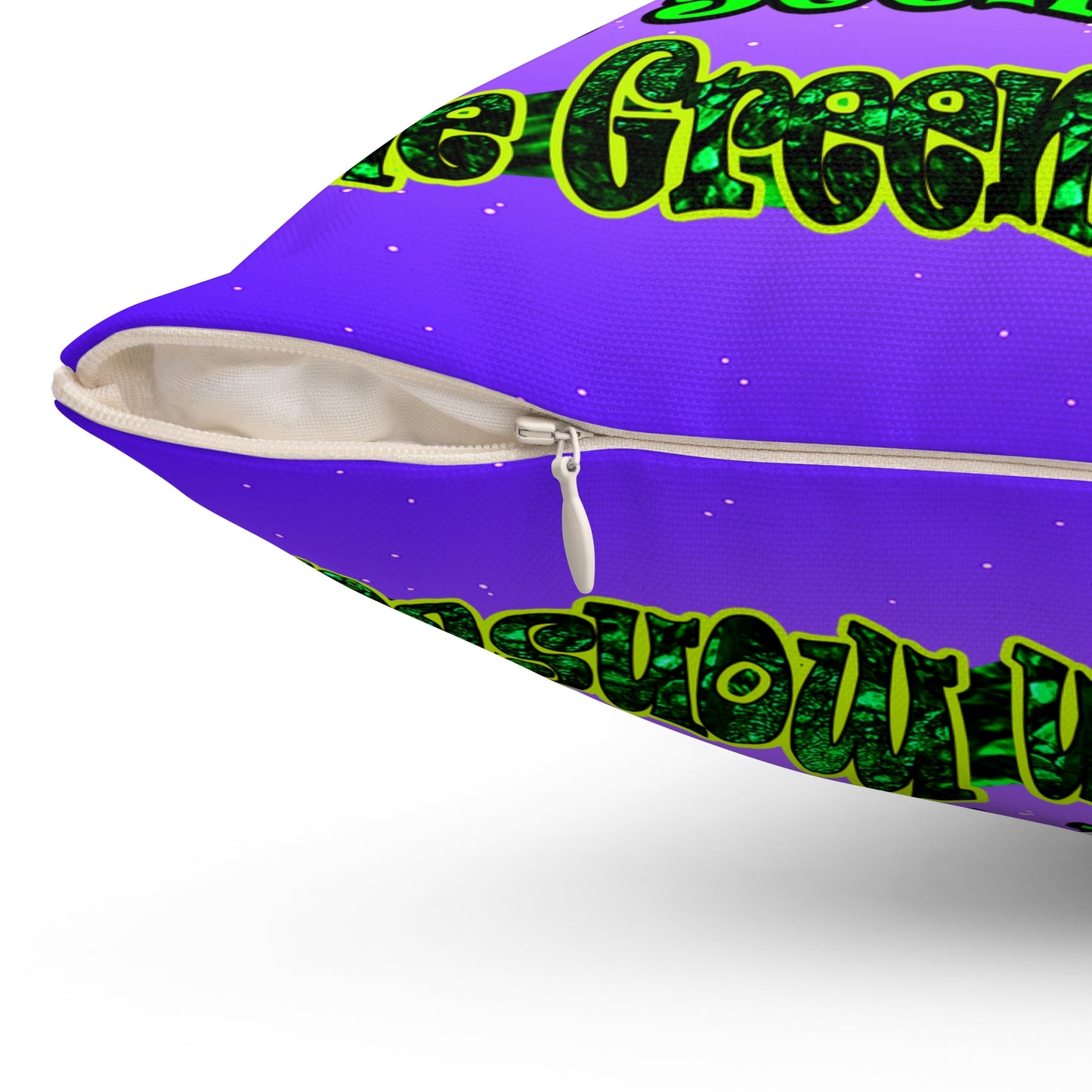christmas spirits of boston - Spun Polyester Square Pillow - (purple-pink wave)