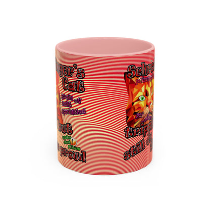 schrodinger's cat - Accent Mug (yellow-orange wave)