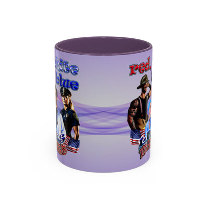 rw&b lives matter - Accent Mug (light blue-pink wave)