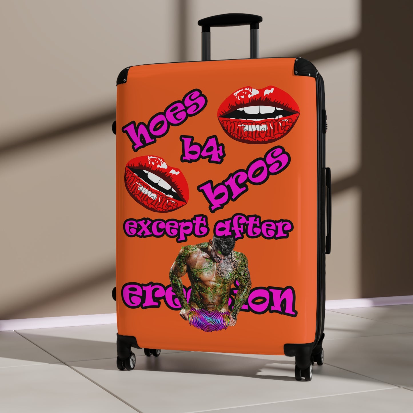 hoes b4 bros - Suitcase (orange)
