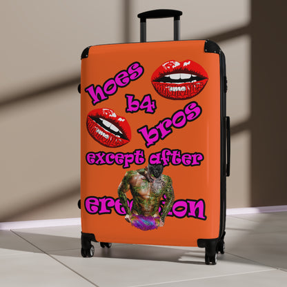 hoes b4 bros - Suitcase (orange)