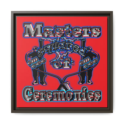 em cee squared - framed canvas art (red)