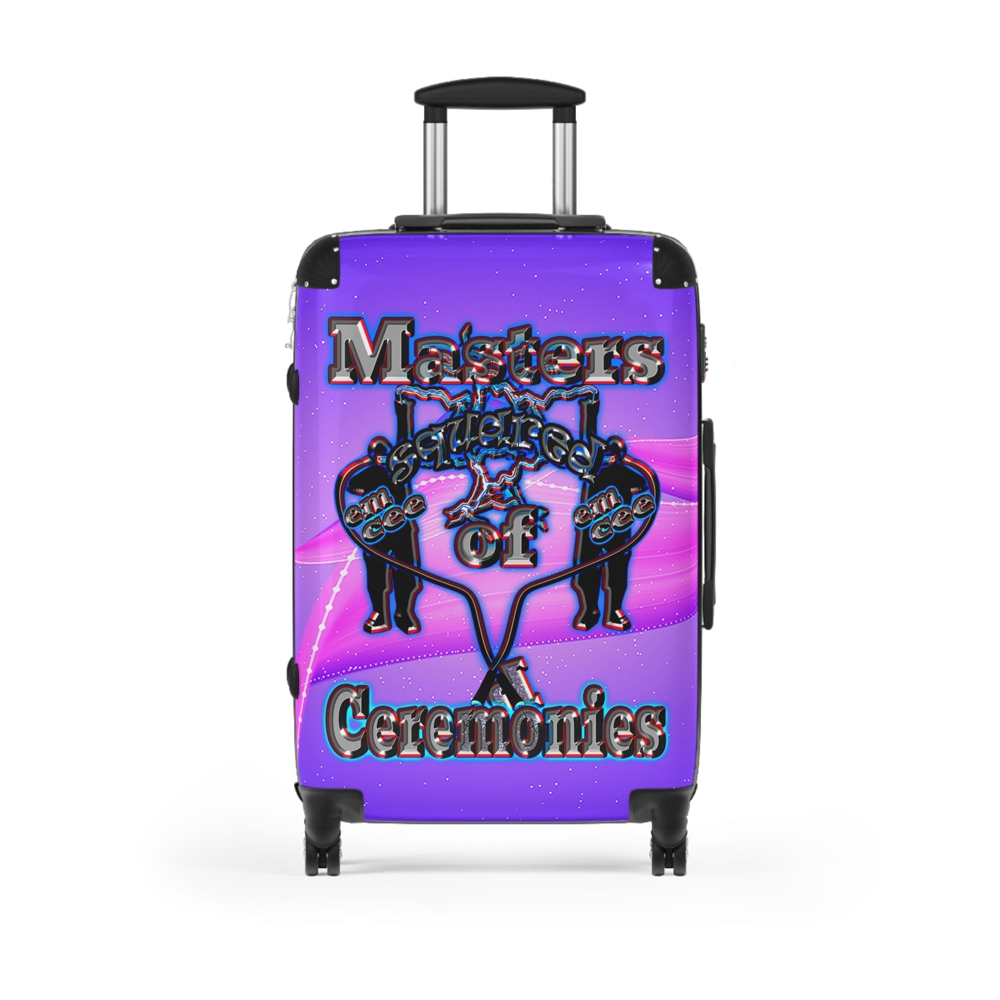 em cee squared - Suitcase (purple-pink wave)