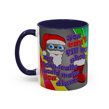 santa's shoes - Accent Mug (rainbow split)