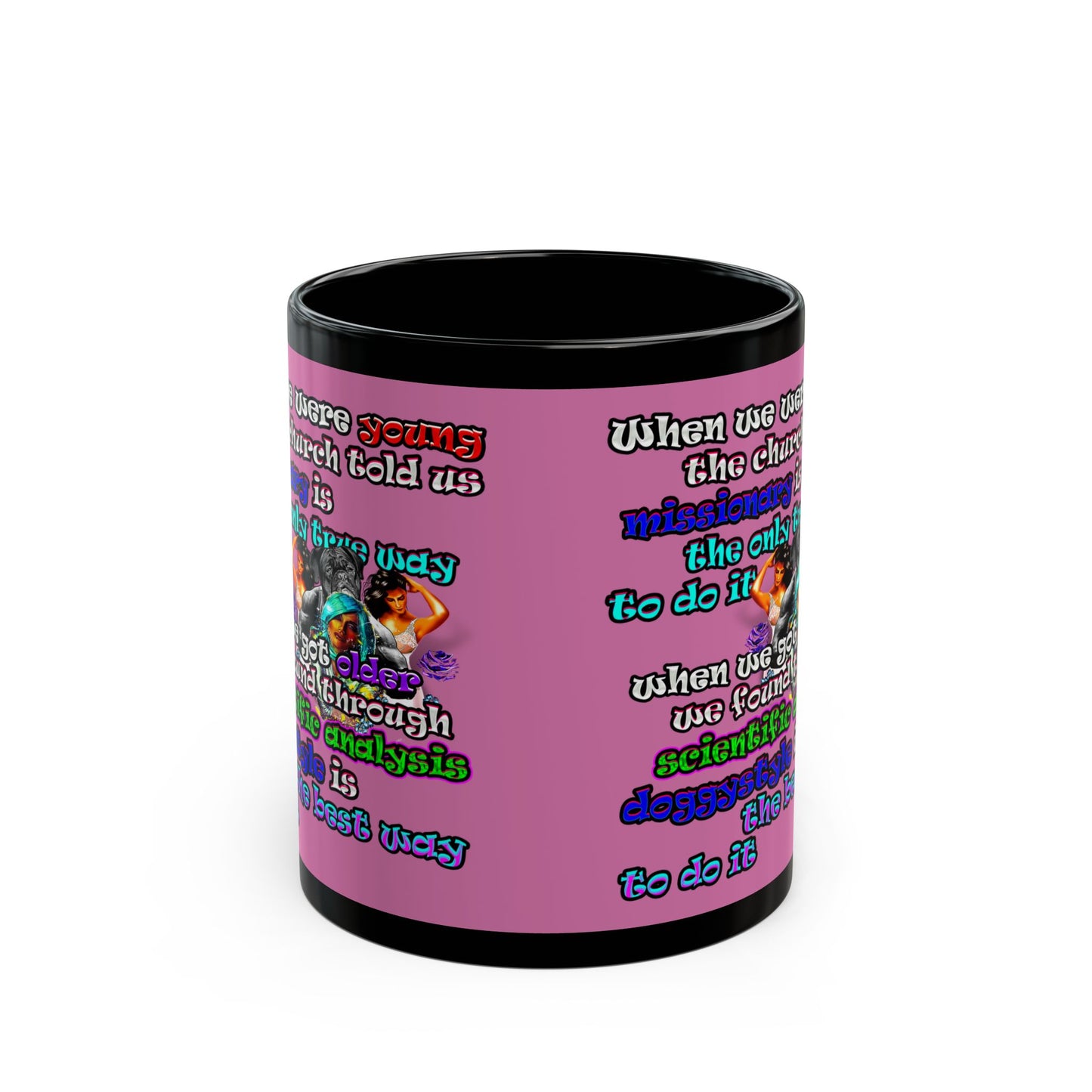 doggystyle - Black Mug (light pink)