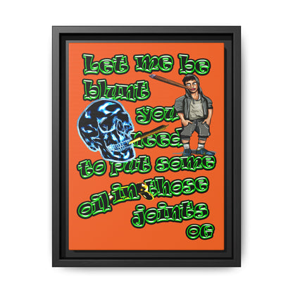 og - framed canvas art (orange)