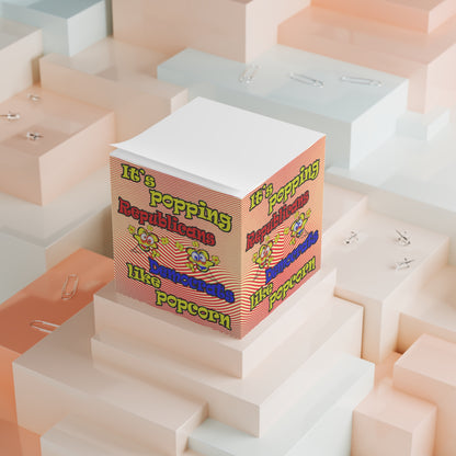 popping like popcorn - note cube (yellow-orange wave)