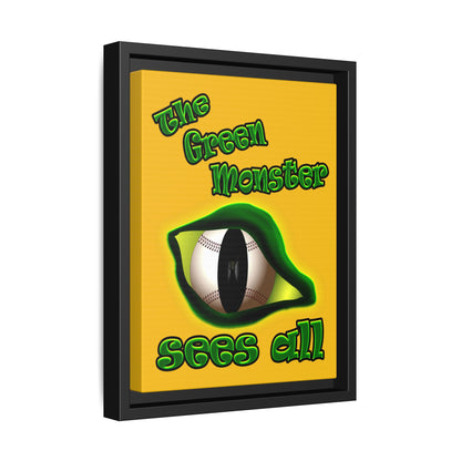 green monster - framed canvas art (yellow)