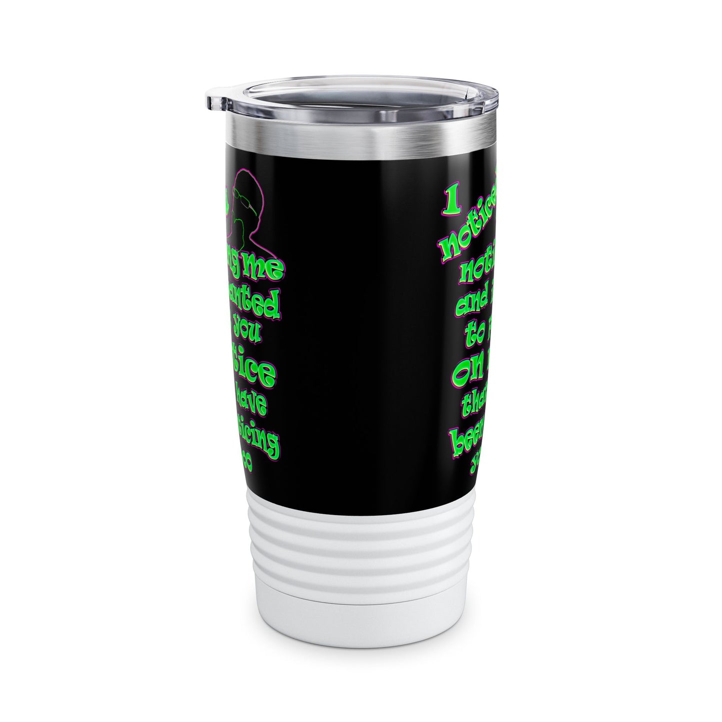 noticed you noticing - Ringneck Tumbler, 20oz (black)