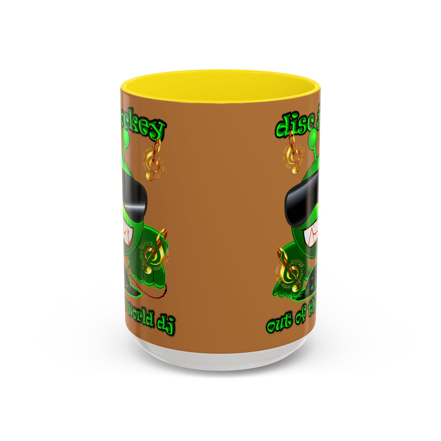 disc jockey - Accent Mug (light brown)