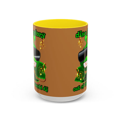 disc jockey - Accent Mug (light brown)