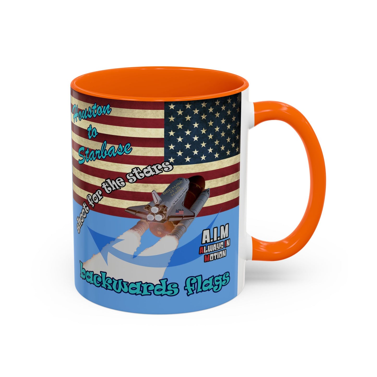 shoot for the stars - Accent Mug (light blue)
