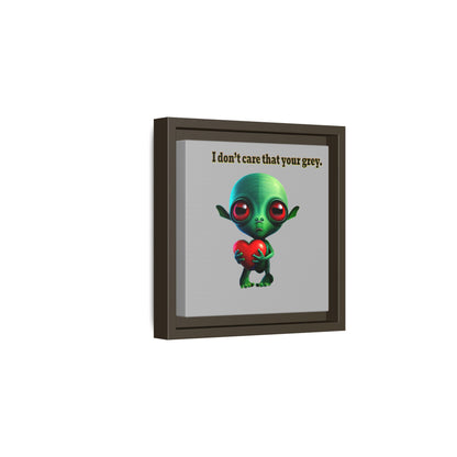 I don't care that your grey - framed canvas art (light grey)
