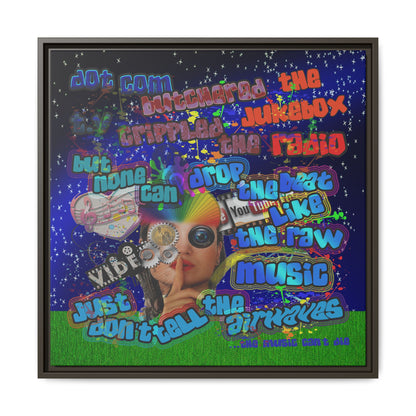 drop the beat - framed canvas art ('snoops' background)