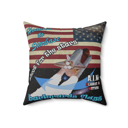 shoot for the stars - Spun Polyester Square Pillow