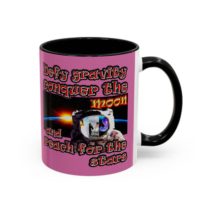 defy conquer reach - Accent Mug (light pink)