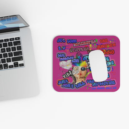 drop the beat - Mouse Pad (Rectangle) (pink)