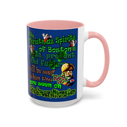 christmas spirits of boston - Accent Mug (dark blue)