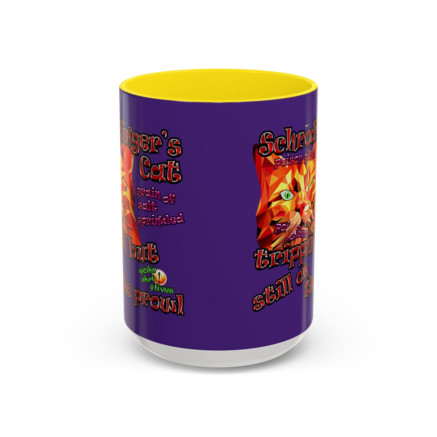 schrodinger's cat - Accent Mug (purple)