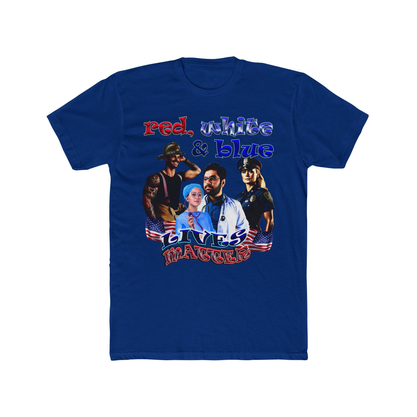 rw&b lives matter - Men's Cotton Crew Tee