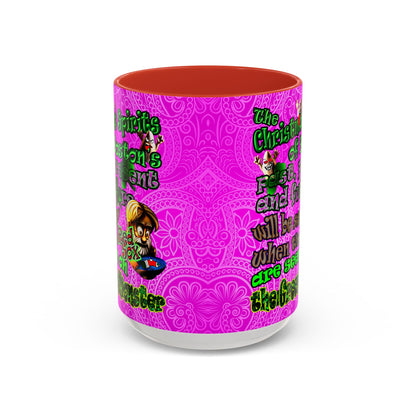 christmas spirits of boston - Accent Mug (pink swirl)