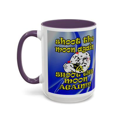 shoot the moon again - Accent Mug (blue-white wave)