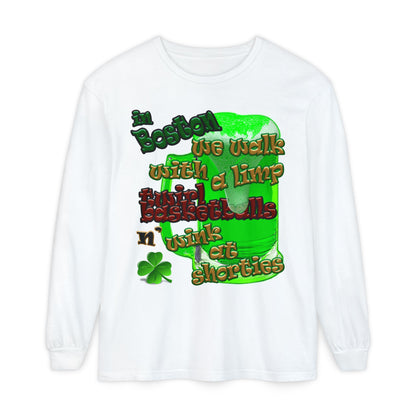 celtics logo - Unisex Garment-dyed Long Sleeve T-Shirt