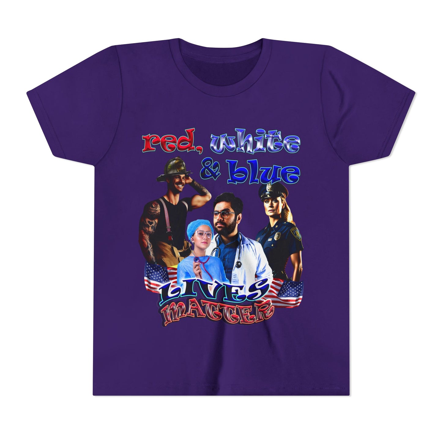 rw&b lives matter - Youth Short Sleeve Tee