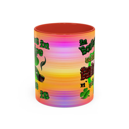 celtics logo - Accent Mug (color blur)