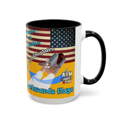 shoot for the stars - Accent Mug (yellow)