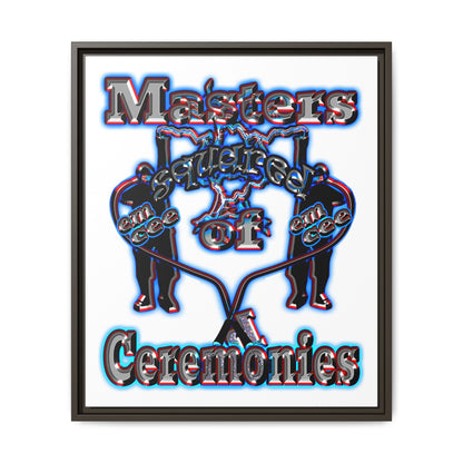 em cee squared - framed canvas art (white)