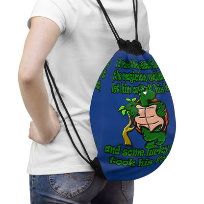 turtle race - Drawstring Bag (dark blue)