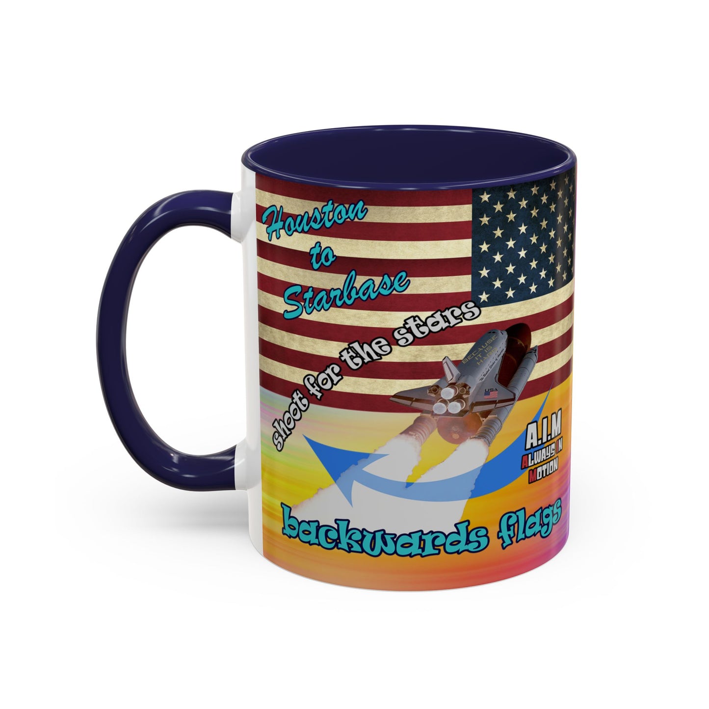 shoot for the stars - Accent Mug (color blur)