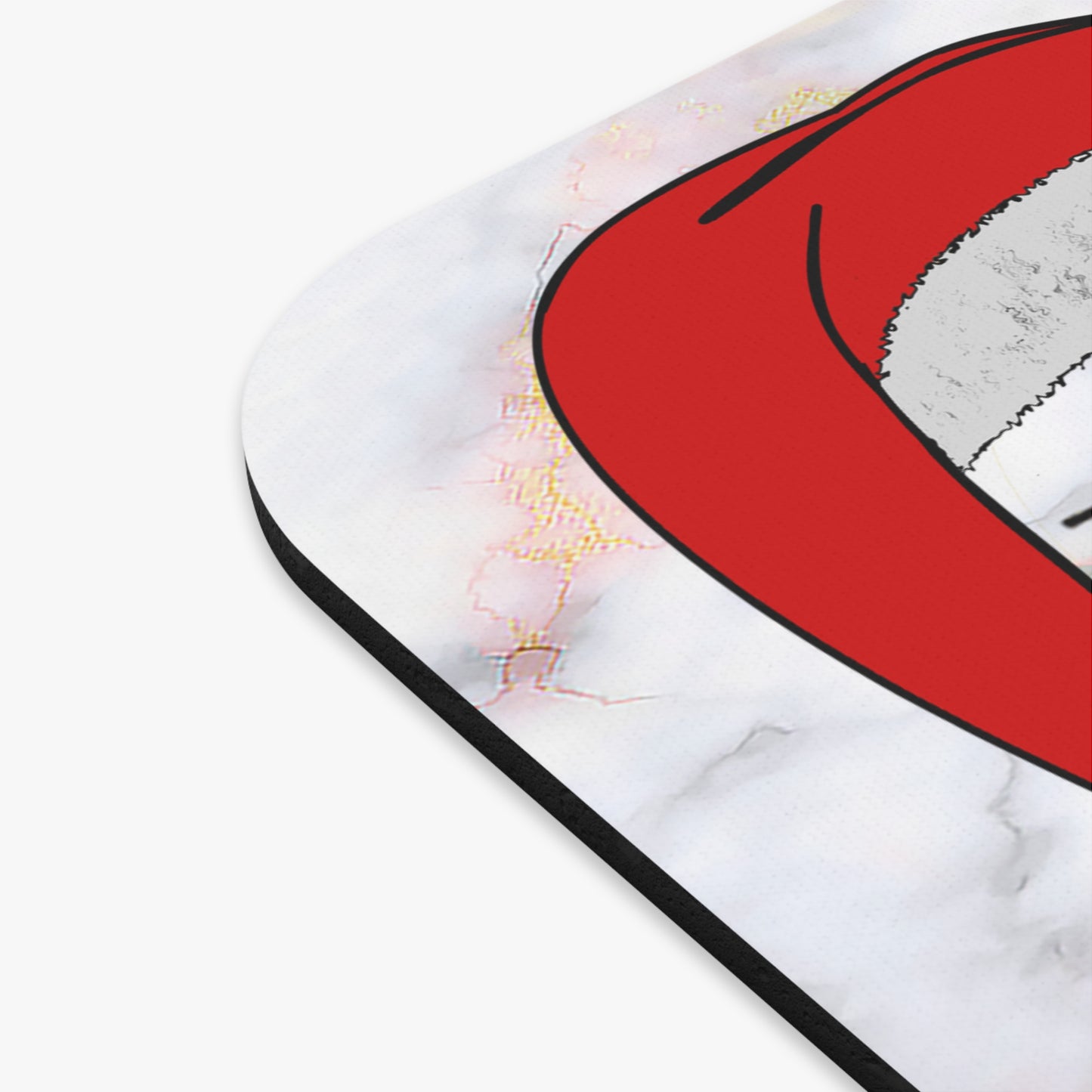 santa's shoes - Mouse Pad (Rectangle) (white marble)