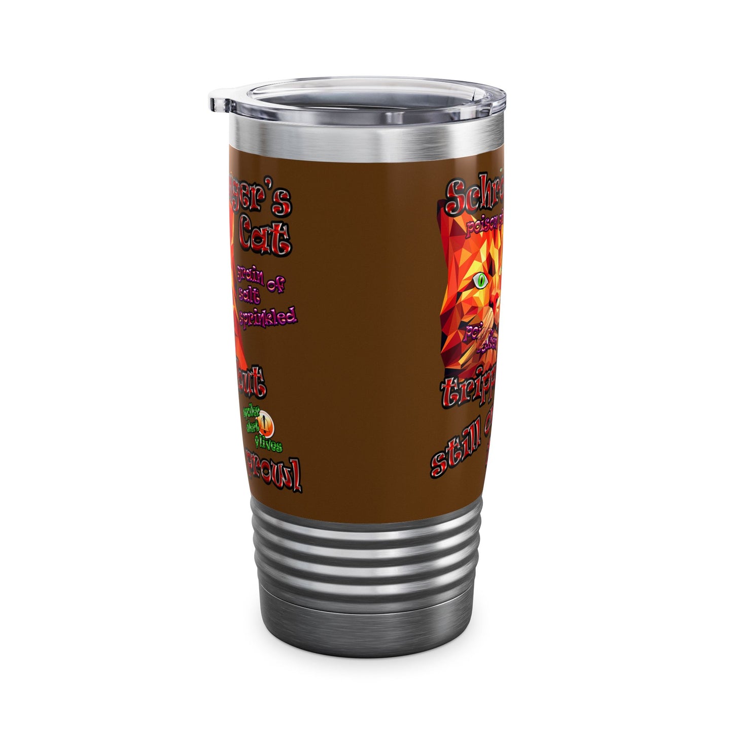 schrodinger's cat - Ringneck Tumbler, 20oz (brown)