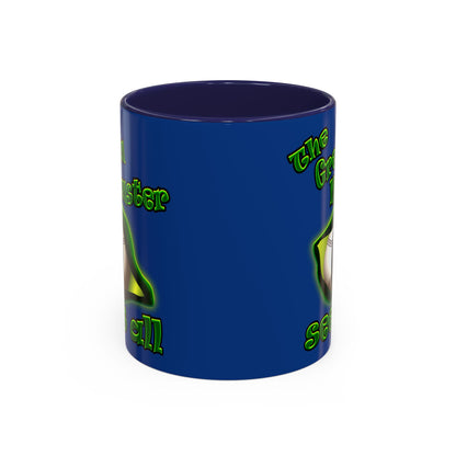 green monster - Accent Mug (dark blue)