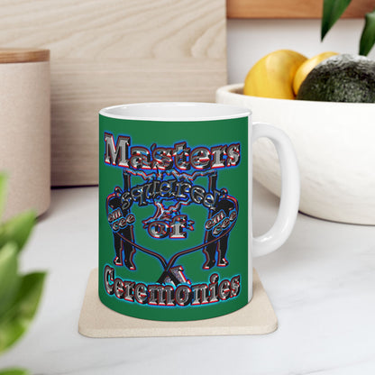 em cee squared - White Mug (dark green)