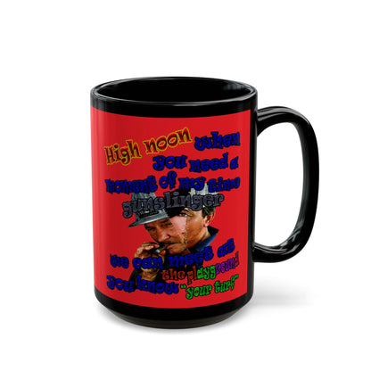 high noon - Black Mug (red)