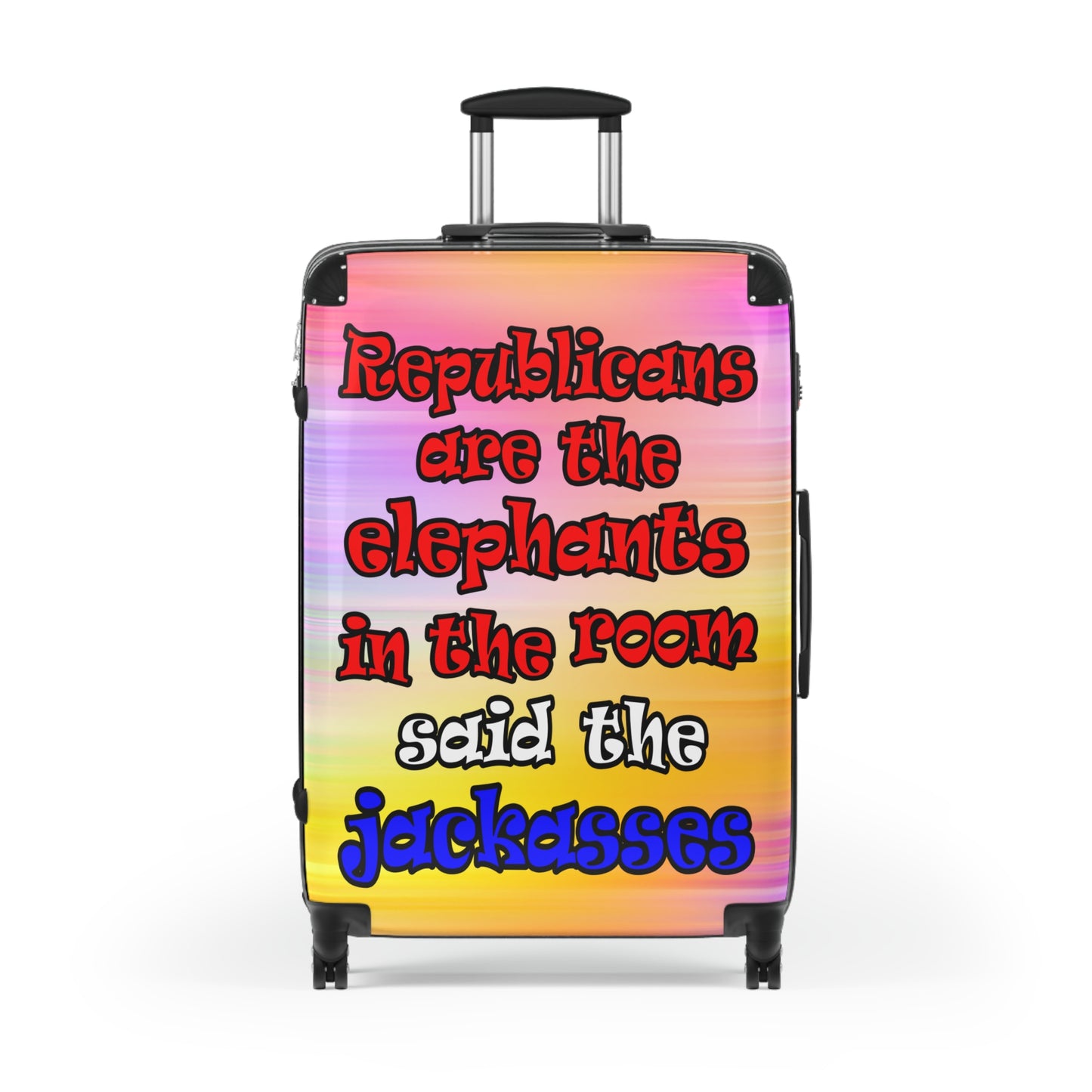 donkeys and elephants - Suitcase (color blur)