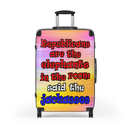 donkeys and elephants - Suitcase (color blur)