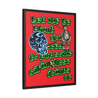 og - framed canvas art (red)