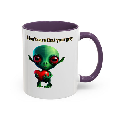 I don't care that your grey - Accent Mug (white)