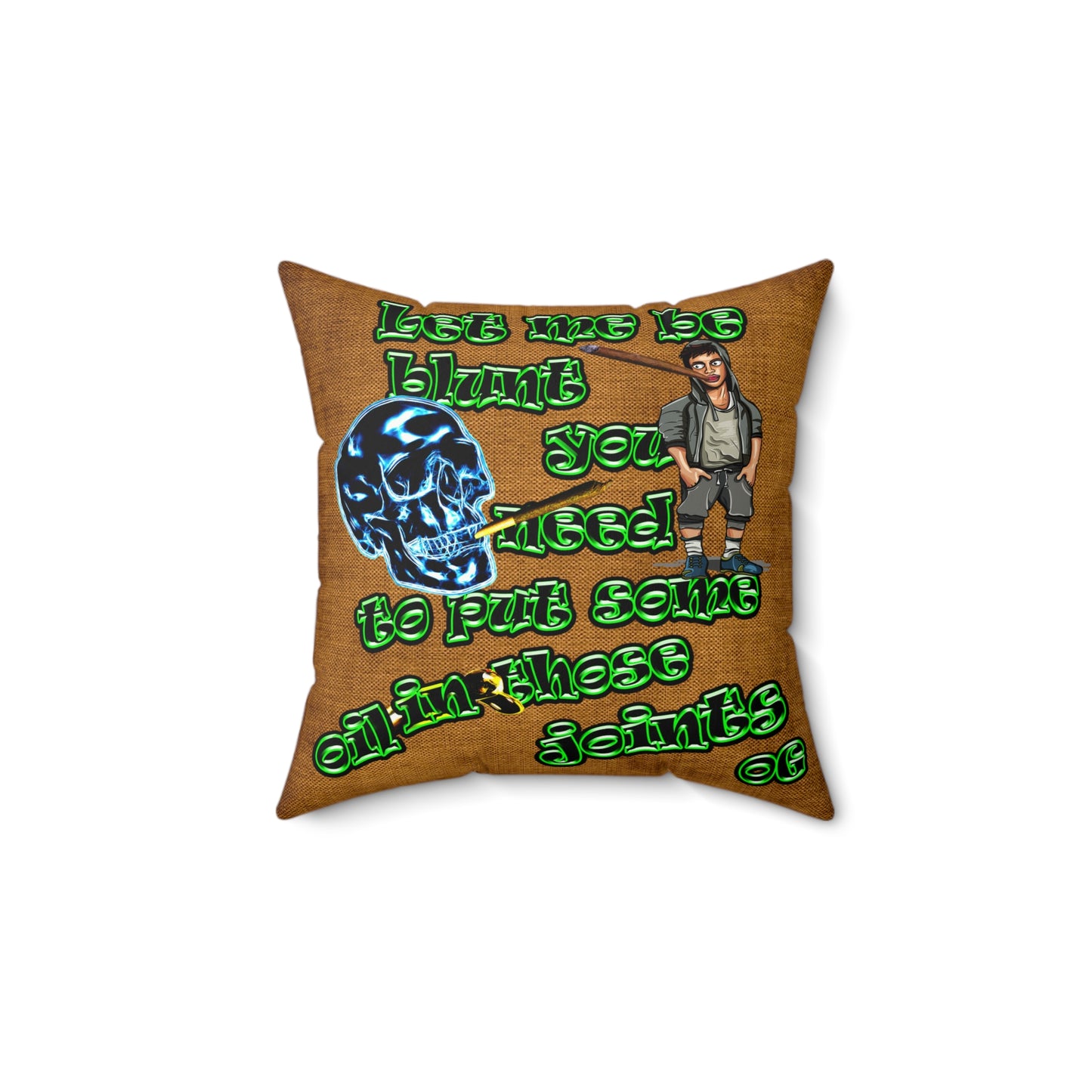 og - Faux Suede Square Pillow - (dichromatic brown papyrus)
