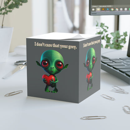 I don't care that your grey - note cube (dark grey)