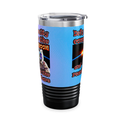 defy conquer reach - Ringneck Tumbler, 20oz (light blue-purple wave)